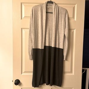 Blue Earth color‎ block cardigan